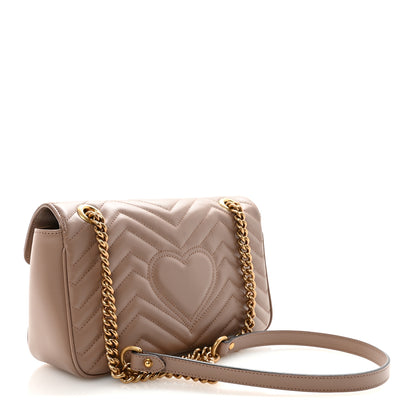 Gucci Calfskin Matelasse Small GG Marmont Shoulder Bag Porcelain Rose 2 of 9