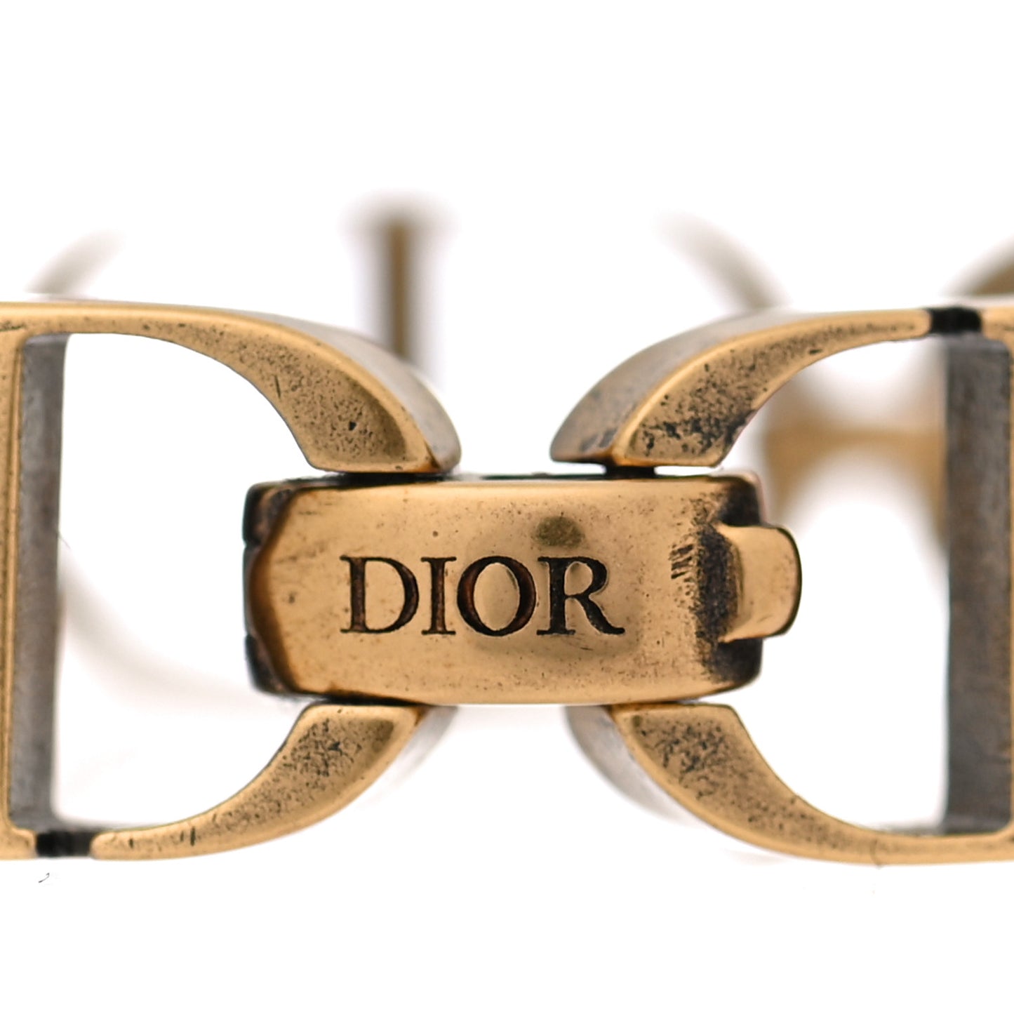 Metal CD Chain Bracelet Aged Gold