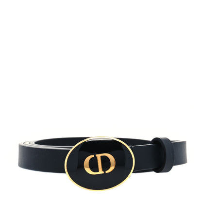 Christian Dior Calfskin Enamel CD Belt 75 30 Black 1 of 5