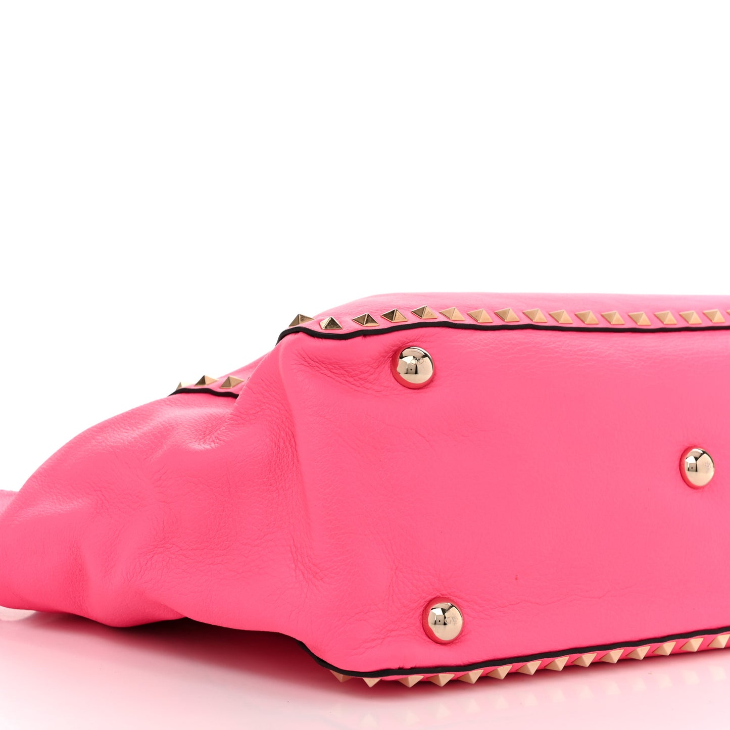 Vitello Medium Rockstud Tote Fuxia Fluo