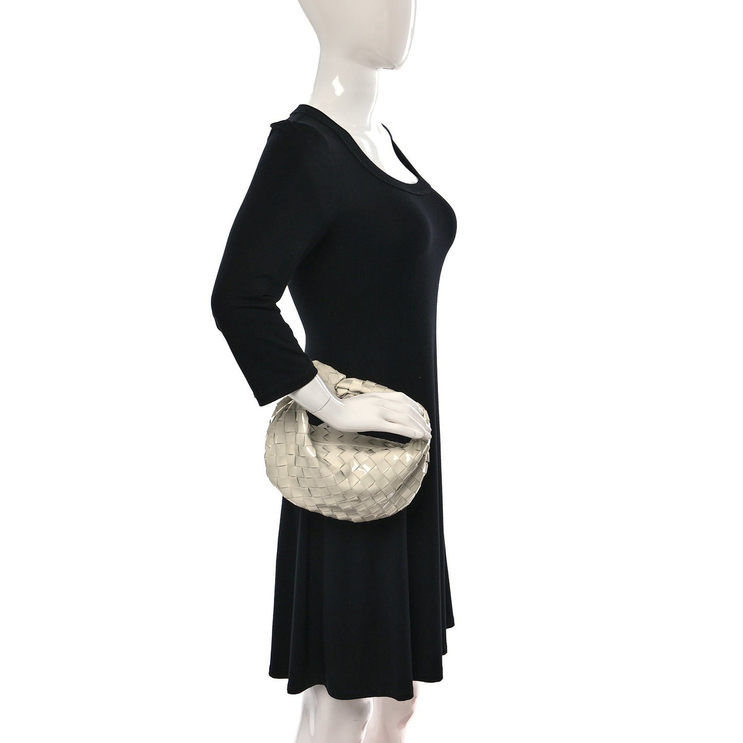 Patent Nappa Intrecciato Mini Jodie White