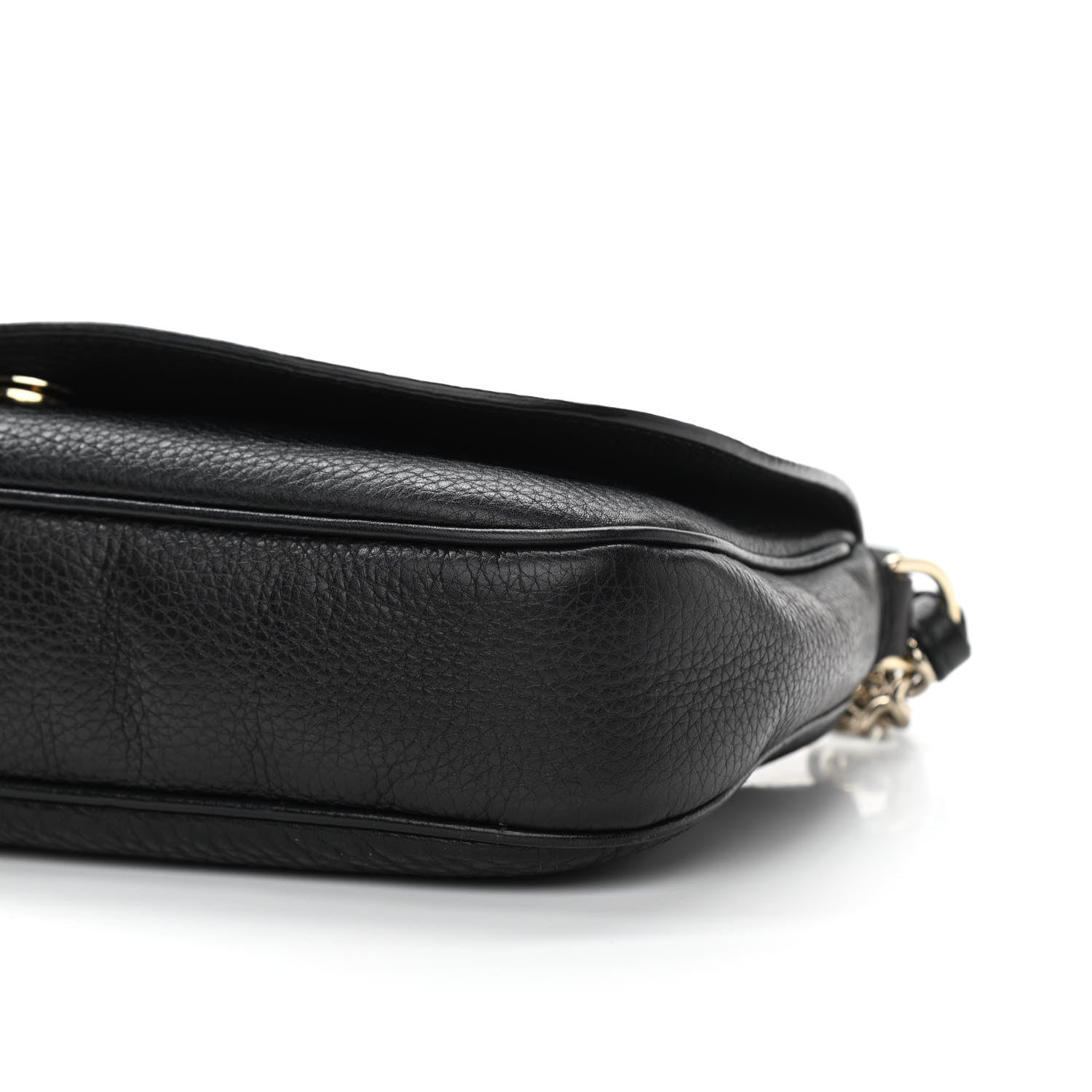 Gucci Pebbled Calfskin Medium Soho Flap Crossbody Black 10 of 13