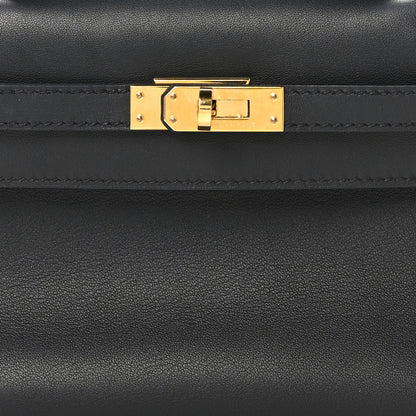 Hermes Swift Kelly Pochette Clutch Black 8 of 11