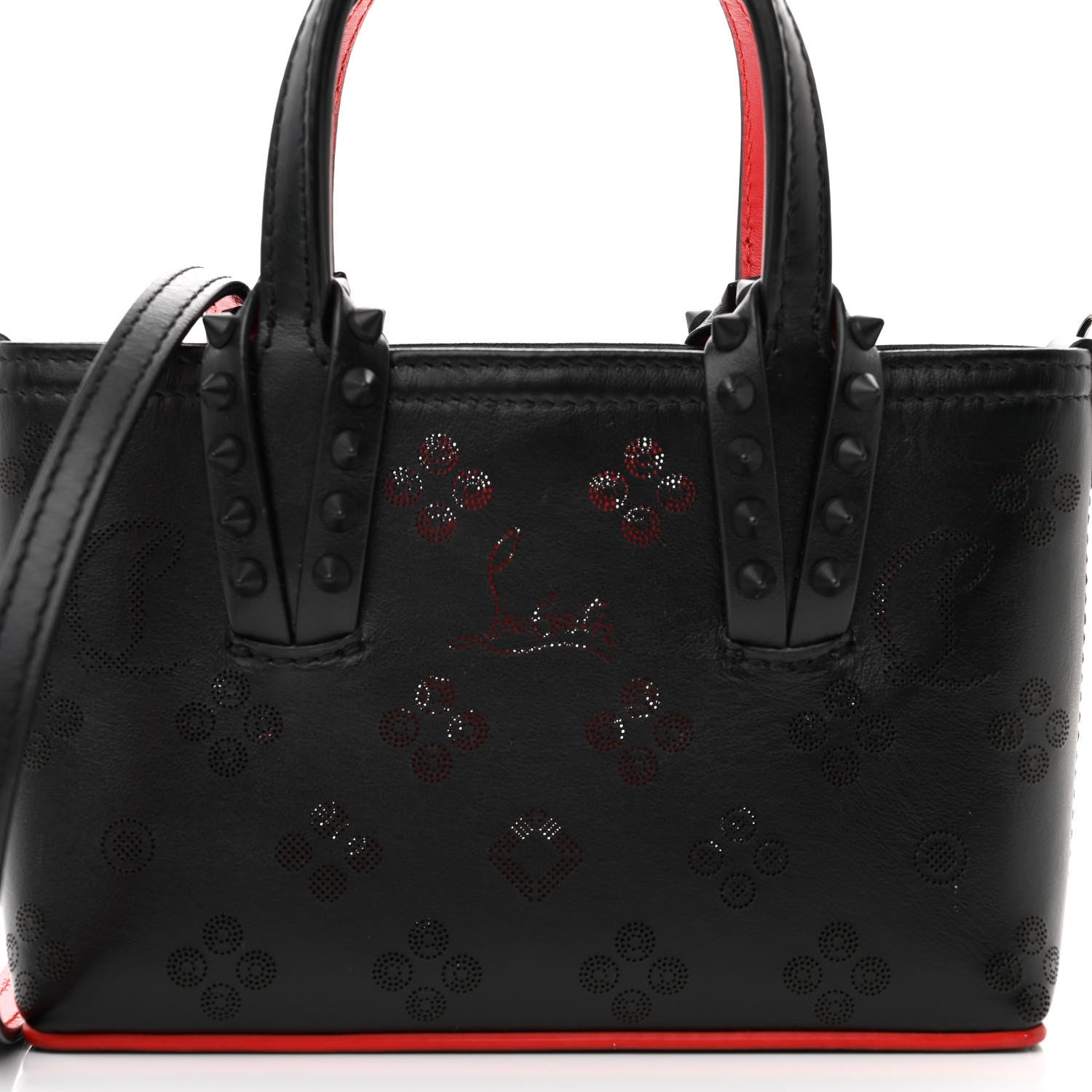 Christian Louboutin Calfskin Loubinthesky Nano Cabata Tote Black 9 of 11