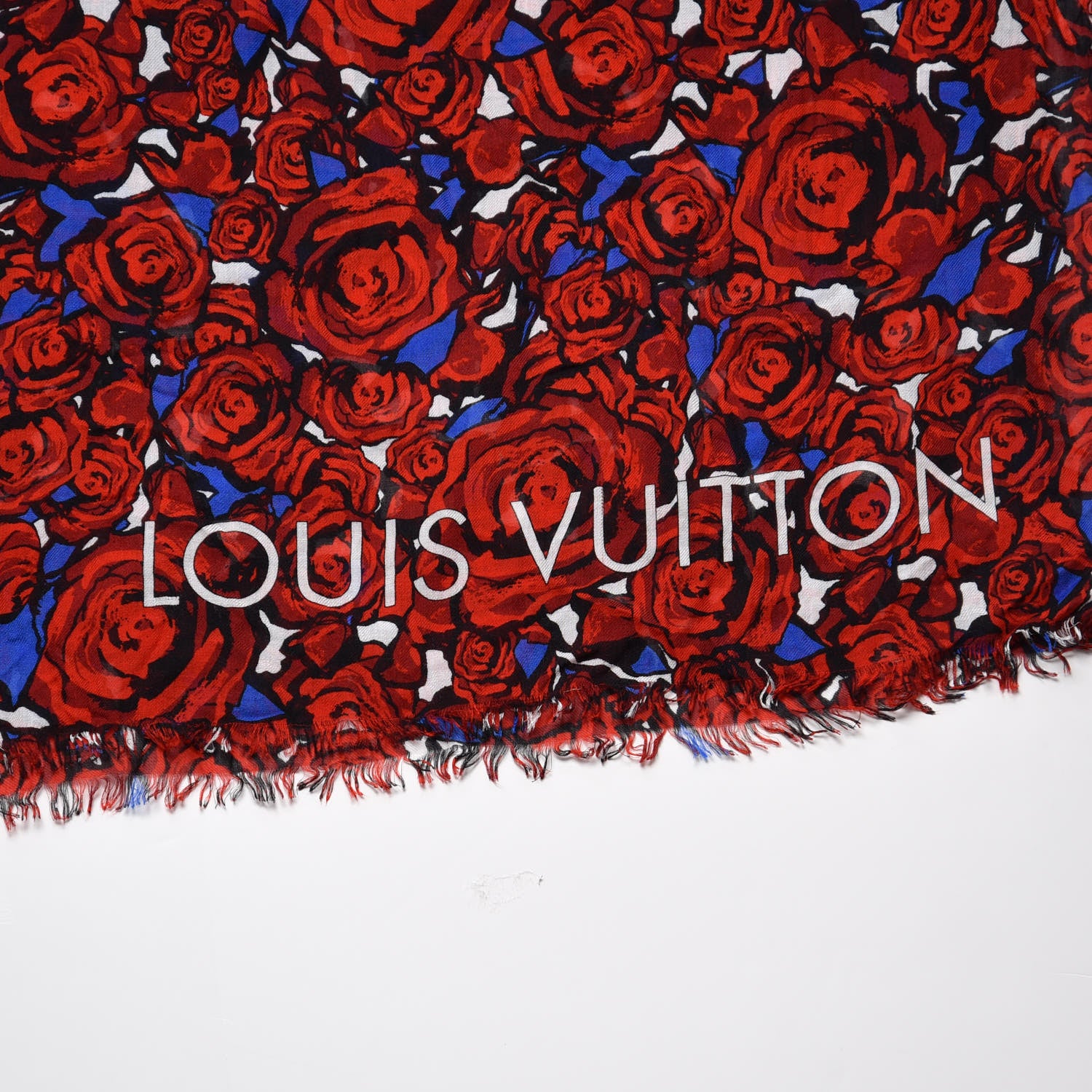 Louis Vuitton Modal Silk Rock'n'Roses Stole Red 4 of 6