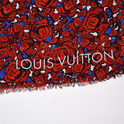 Louis Vuitton Modal Silk Rock'n'Roses Stole Red 4 of 6