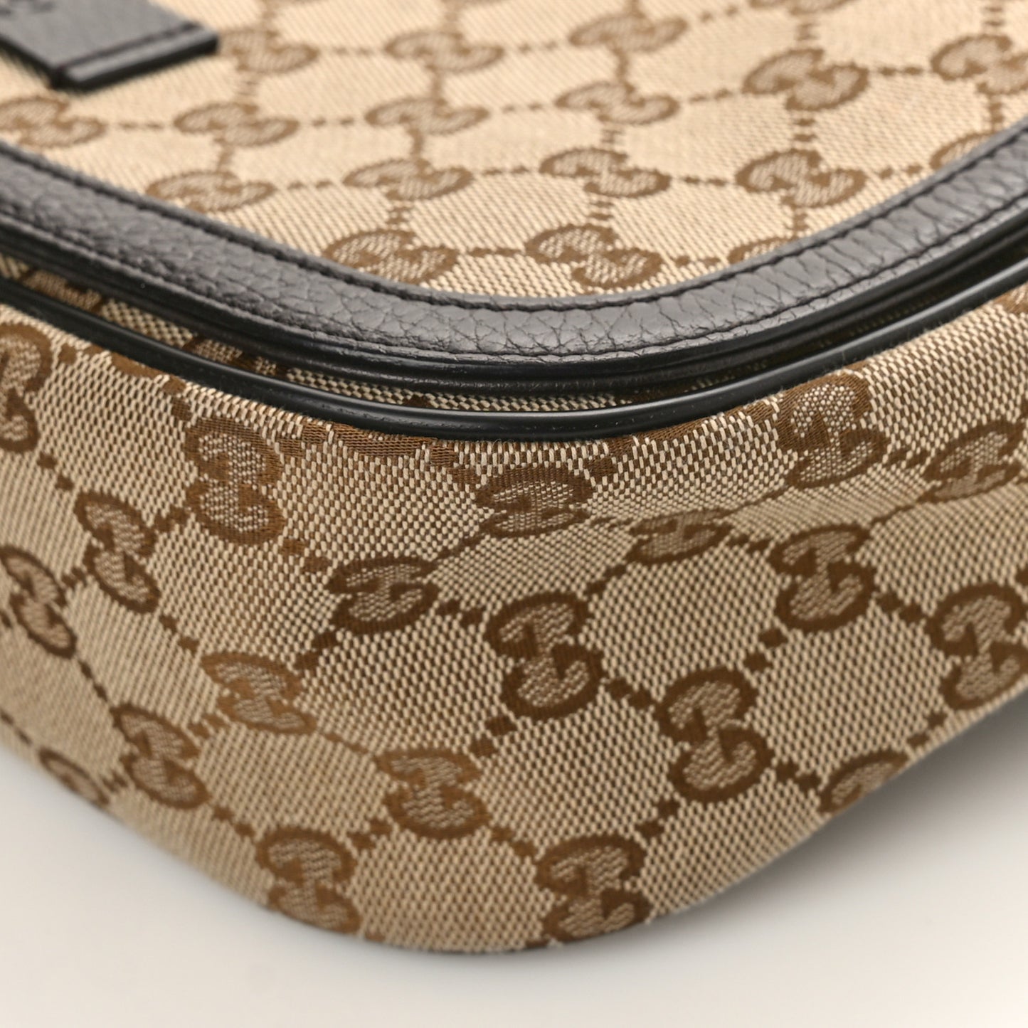 Monogram Flap Messenger Bag Beige Dark Brown