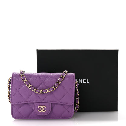 Chanel Caviar Quilted Mini Chain Bag Purple 11 of 11