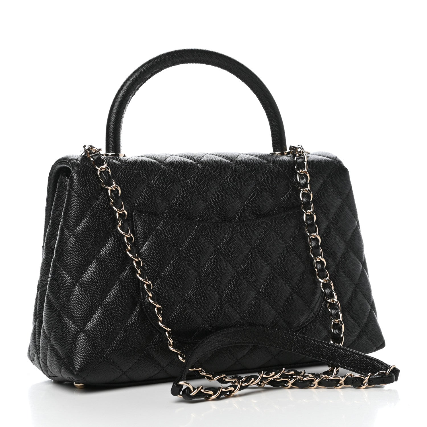Chanel Caviar Quilted Small Coco Handle Flap Black 3 of 11
