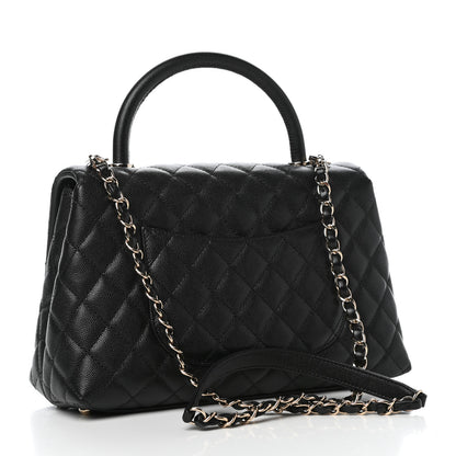 Chanel Caviar Quilted Small Coco Handle Flap Black 3 of 11
