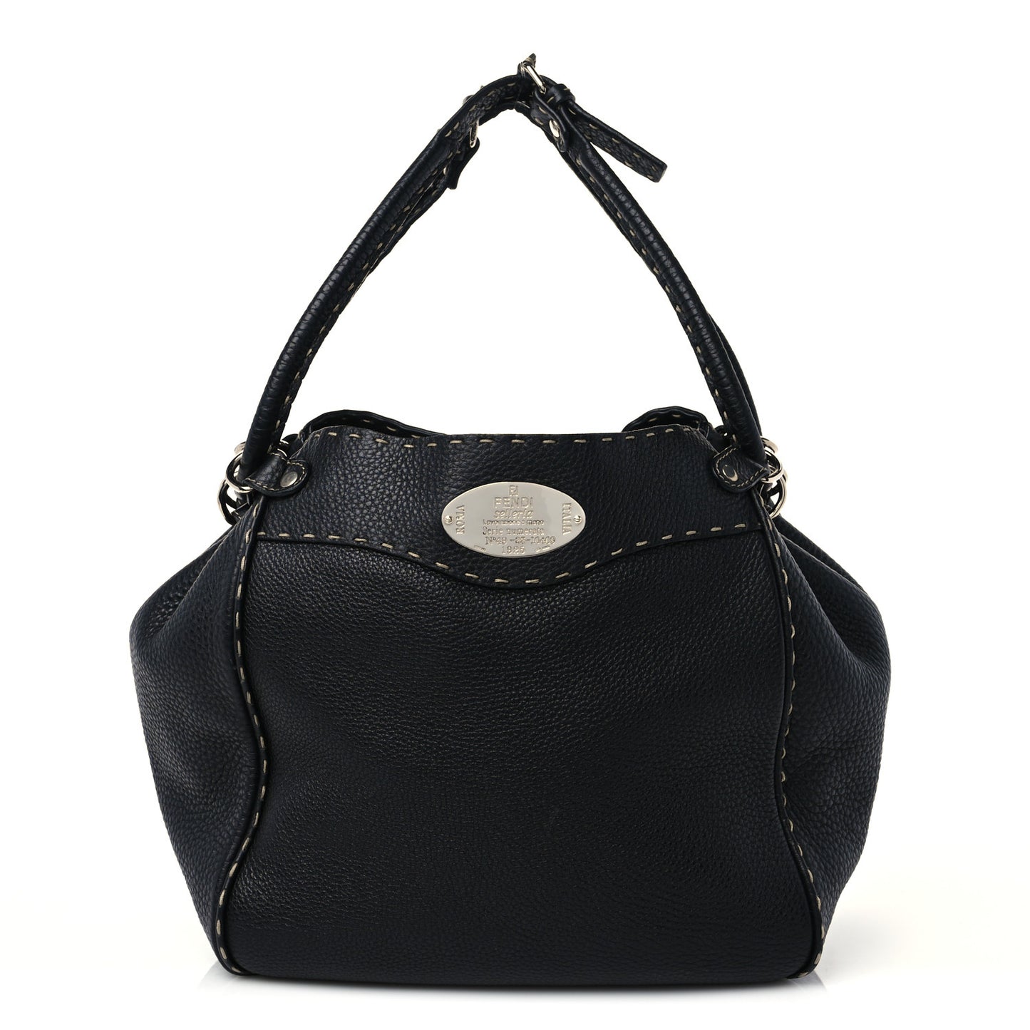 Calfskin Romano Selleria Small Bucket Black