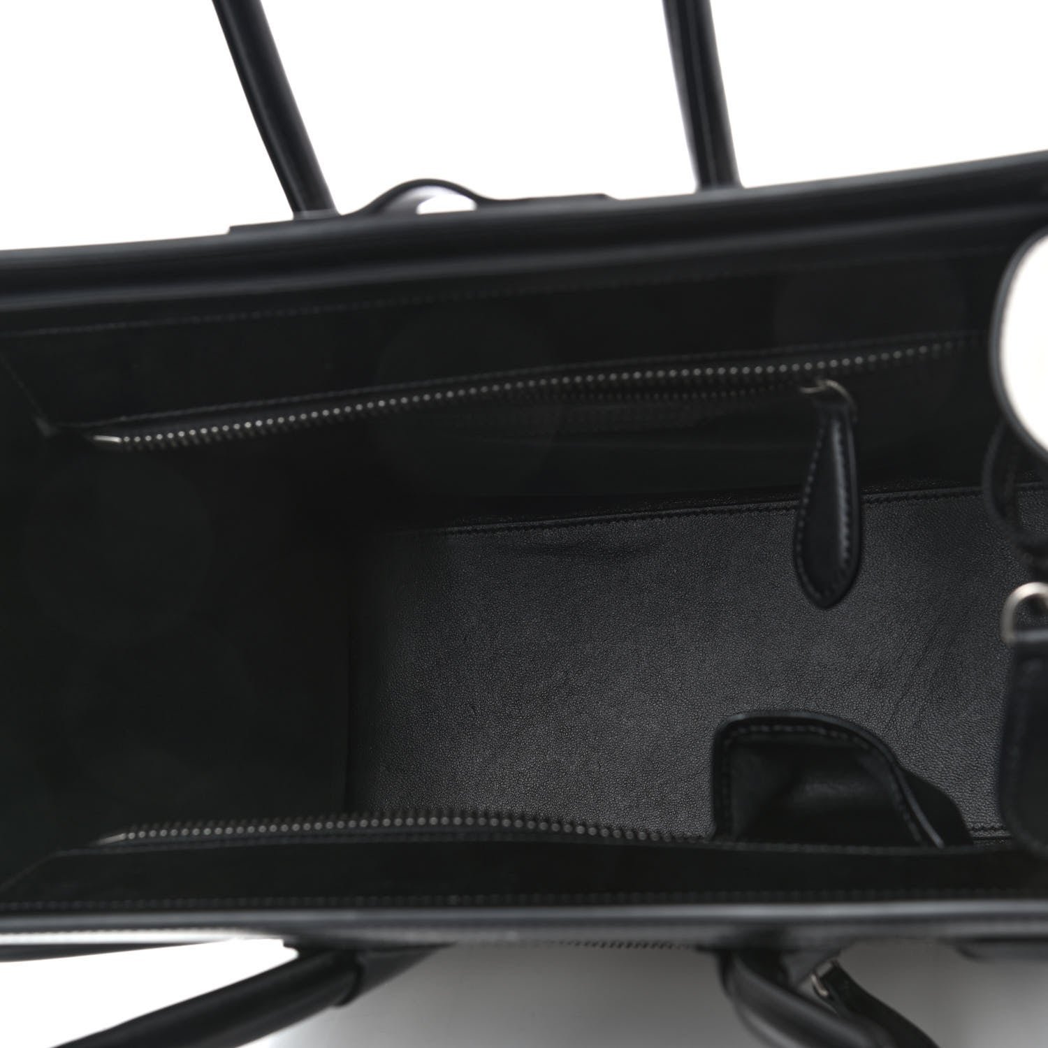 Celine Sleek Calfskin Micro Bi-Color Luggage Black White 4 of 4