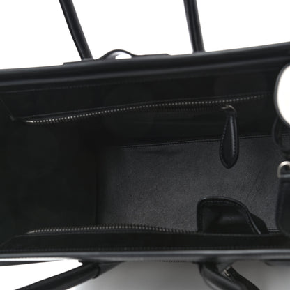 Celine Sleek Calfskin Micro Bi-Color Luggage Black White 4 of 4