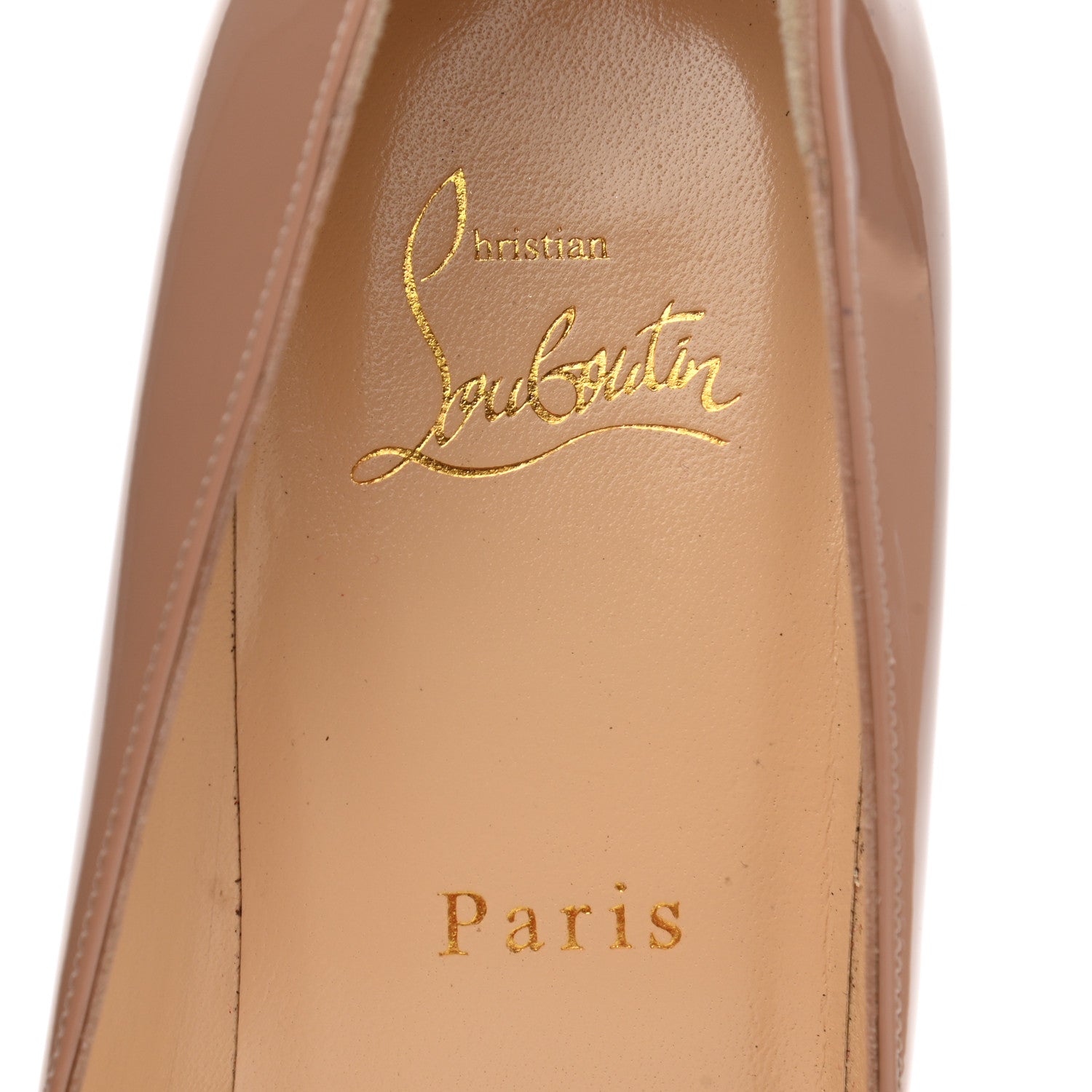 Christian Louboutin Patent Pigalle Follies 85 Pumps 38.5 Nude 7 of 10