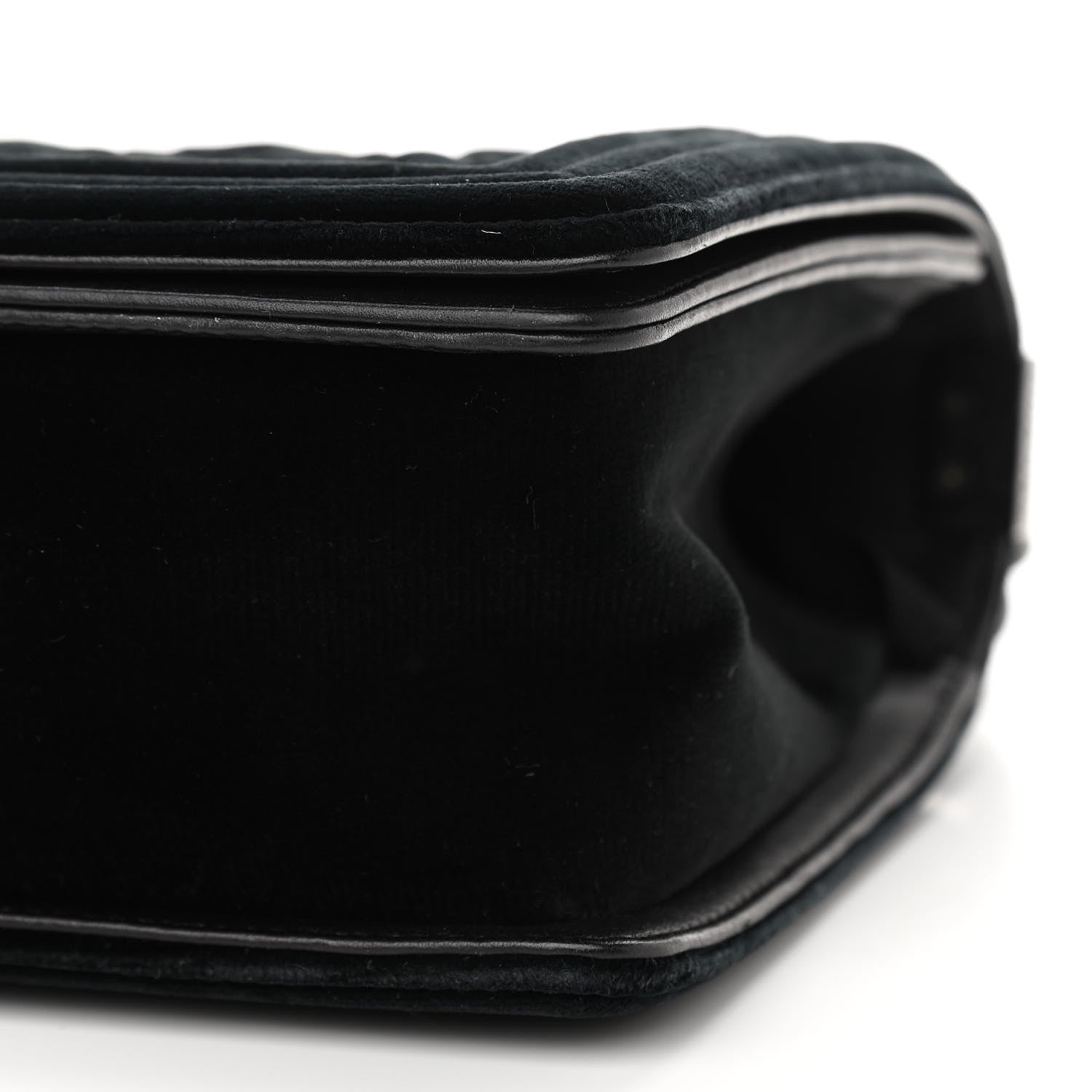 Chanel Velvet Quilted Medium Boy Flap Black 9 of 10
