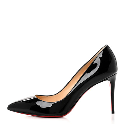 Christian Louboutin Patent Pigalle Follies 85 Pumps 39 Black 1 of 9