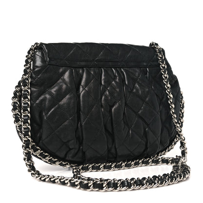 Chanel Washed Lambskin Quilted Medium Chain Around Messenger Black 3 of 11