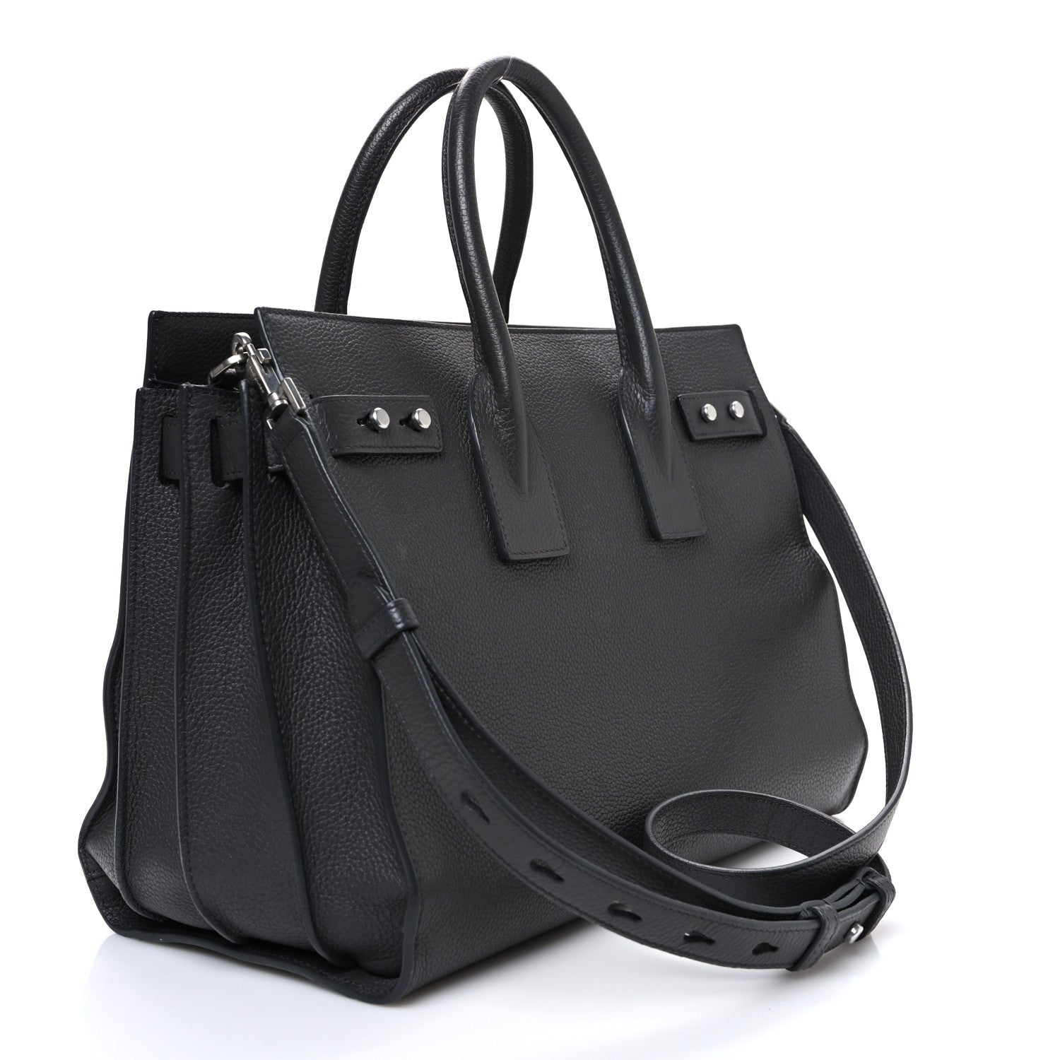 Saint Laurent Grained Calfskin Small Supple Sac De Jour Fog 4 of 14