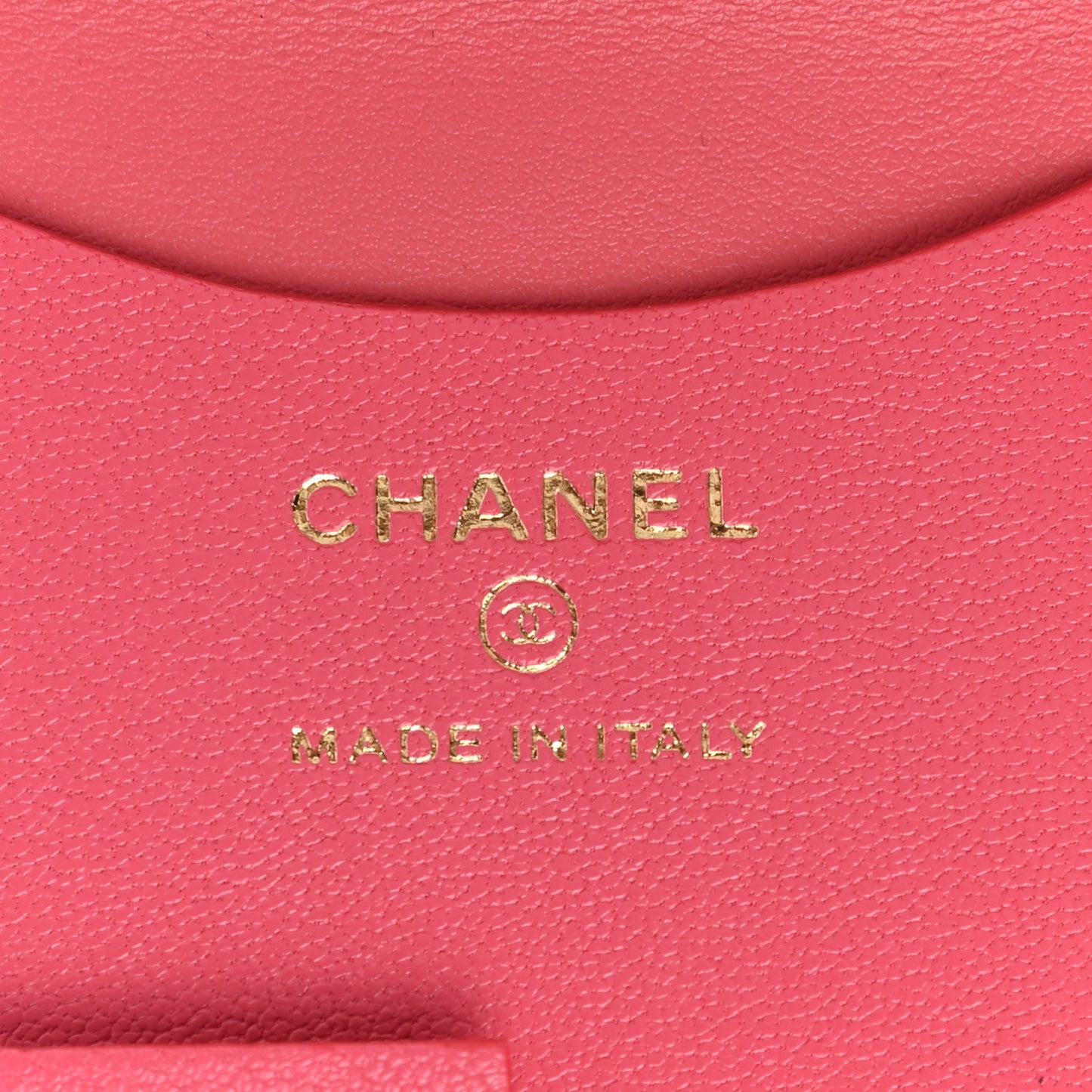 Lambskin Quilted Chanel 19 Luggage Tag Pink