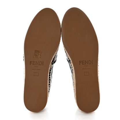Fendi Nappa FF Embossed Espadrilles 41 Black 5 of 11