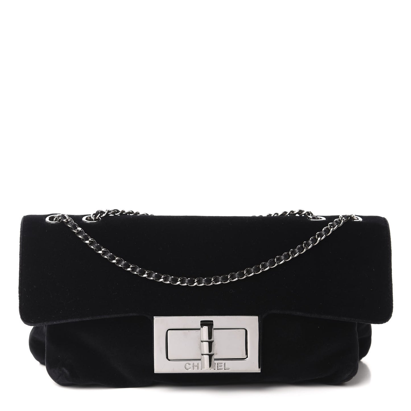 Velvet Small Mademoiselle Flap Black