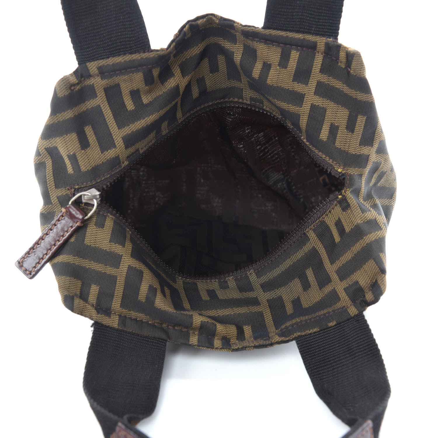 Fendi Fabric FF 1925 Mini Cosmetic Bag Tobacco 5 of 13