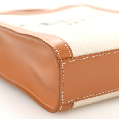 Celine Canvas Calfskin Mini Vertical Cabas Natural Tan 8 of 9