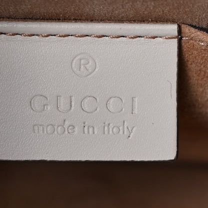 Gucci Calfskin Mini Sylvie Top Handle Bag White 6 of 10