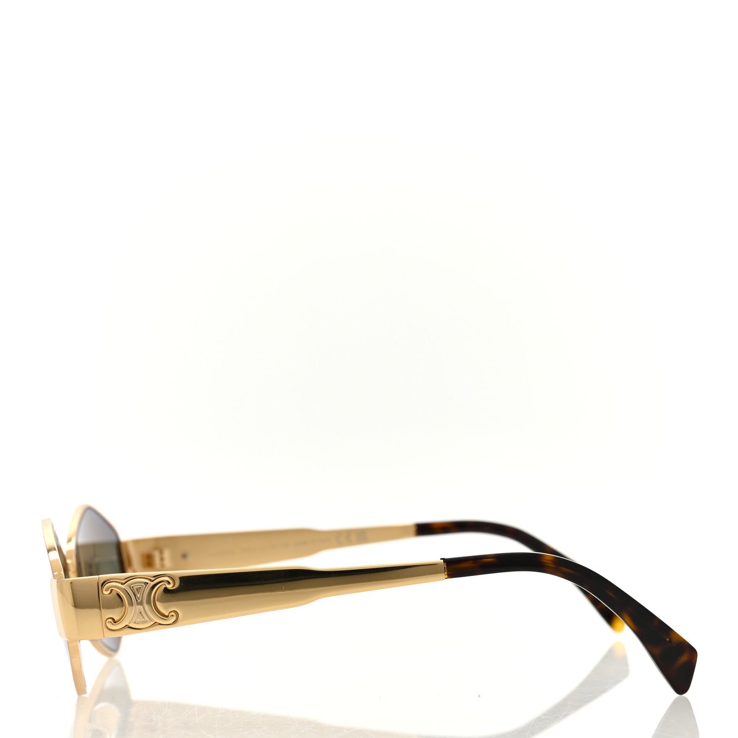 Celine Metal Triomphe 02 Sunglasses CL40254U Gold Green 3 of 7