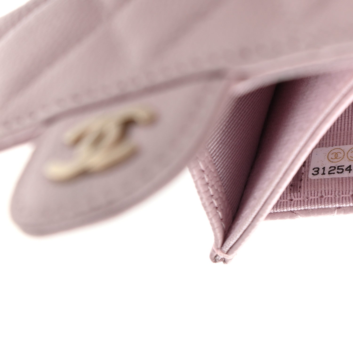 Chanel Caviar Quilted Flap Card Holder Wallet Light Pink 8 of 8