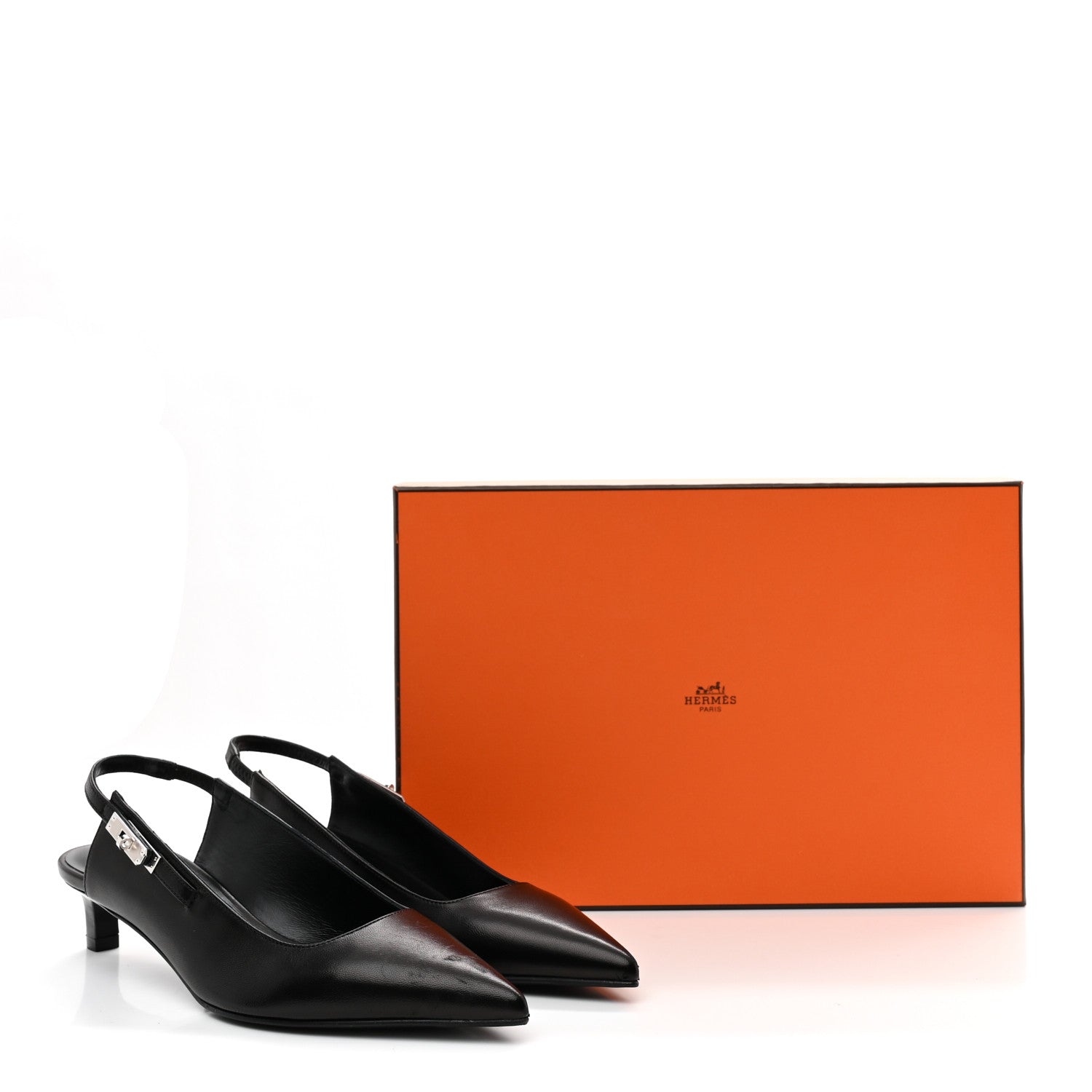 Hermes Nappa Lover 40 Pumps 35.5 Black 10 of 10