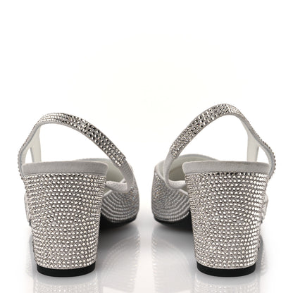 Chanel Strass Grosgrain Cap Toe CC Slingback Pumps 40.5 Silver Black 6 of 12