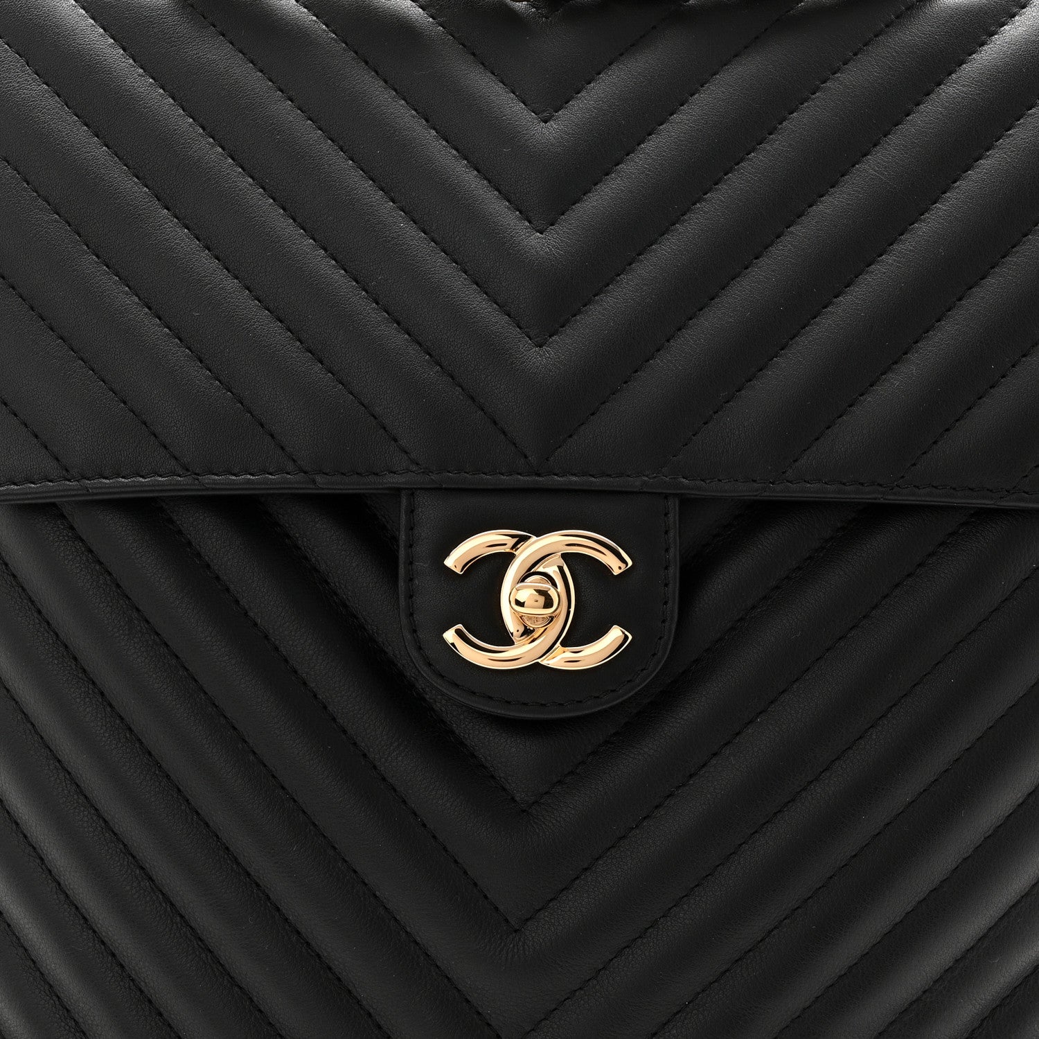 Chanel Calfskin Chevron Quilted Large Urban Spirit Backpack Black 8 of 10