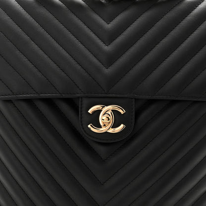 Chanel Calfskin Chevron Quilted Large Urban Spirit Backpack Black 8 of 10