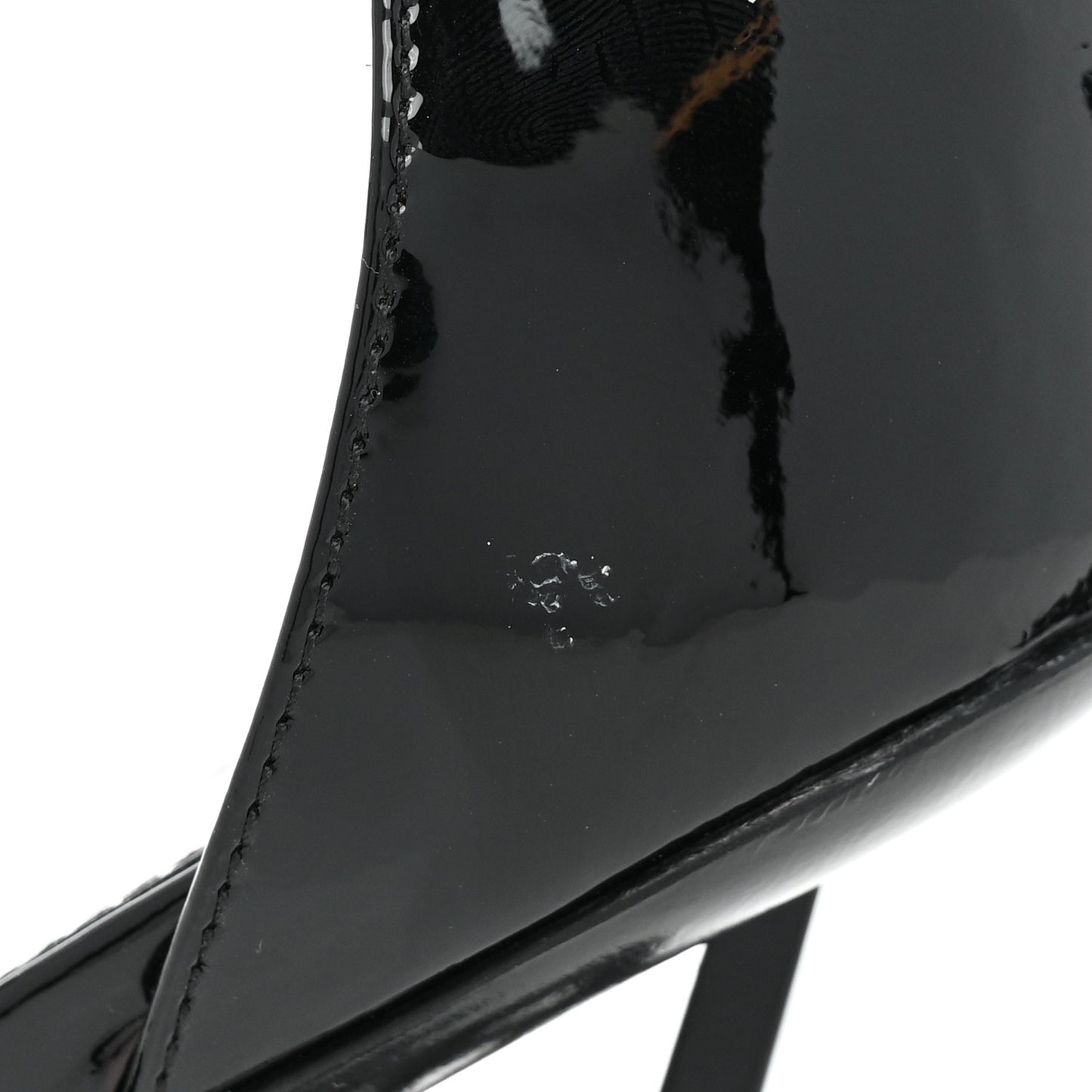 Patent Calfskin Opyum 110 Sandals 35.5 Black