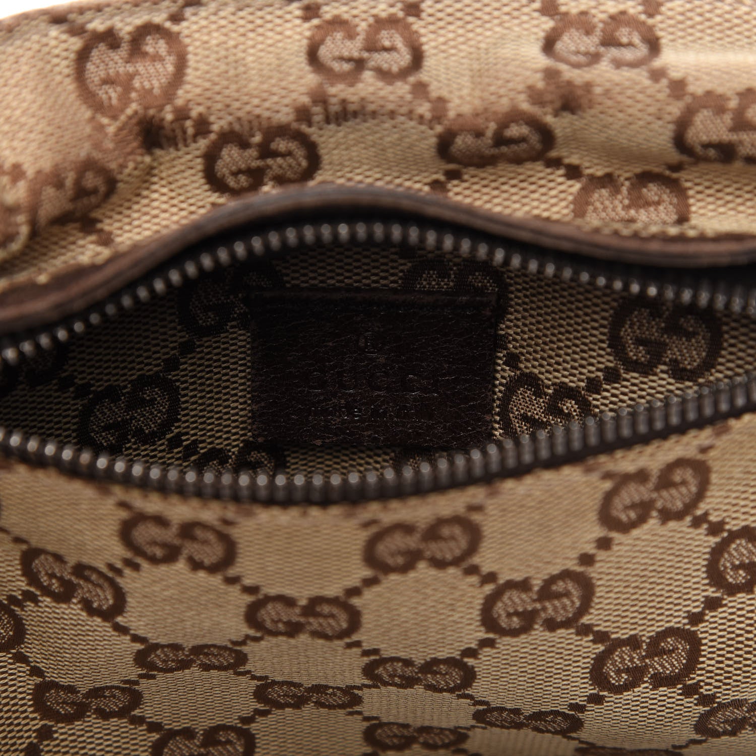 Gucci GG Monogram Double Pocket Belt Bag Dark Brown 9 of 10