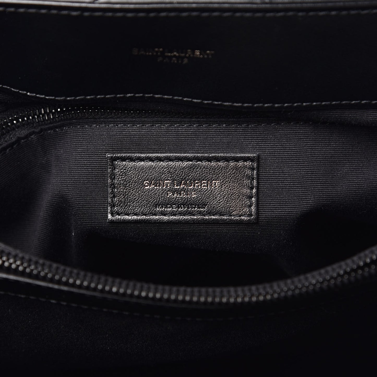 Calfskin Y Quilted Monogram Medium Loulou Chain Satchel Black