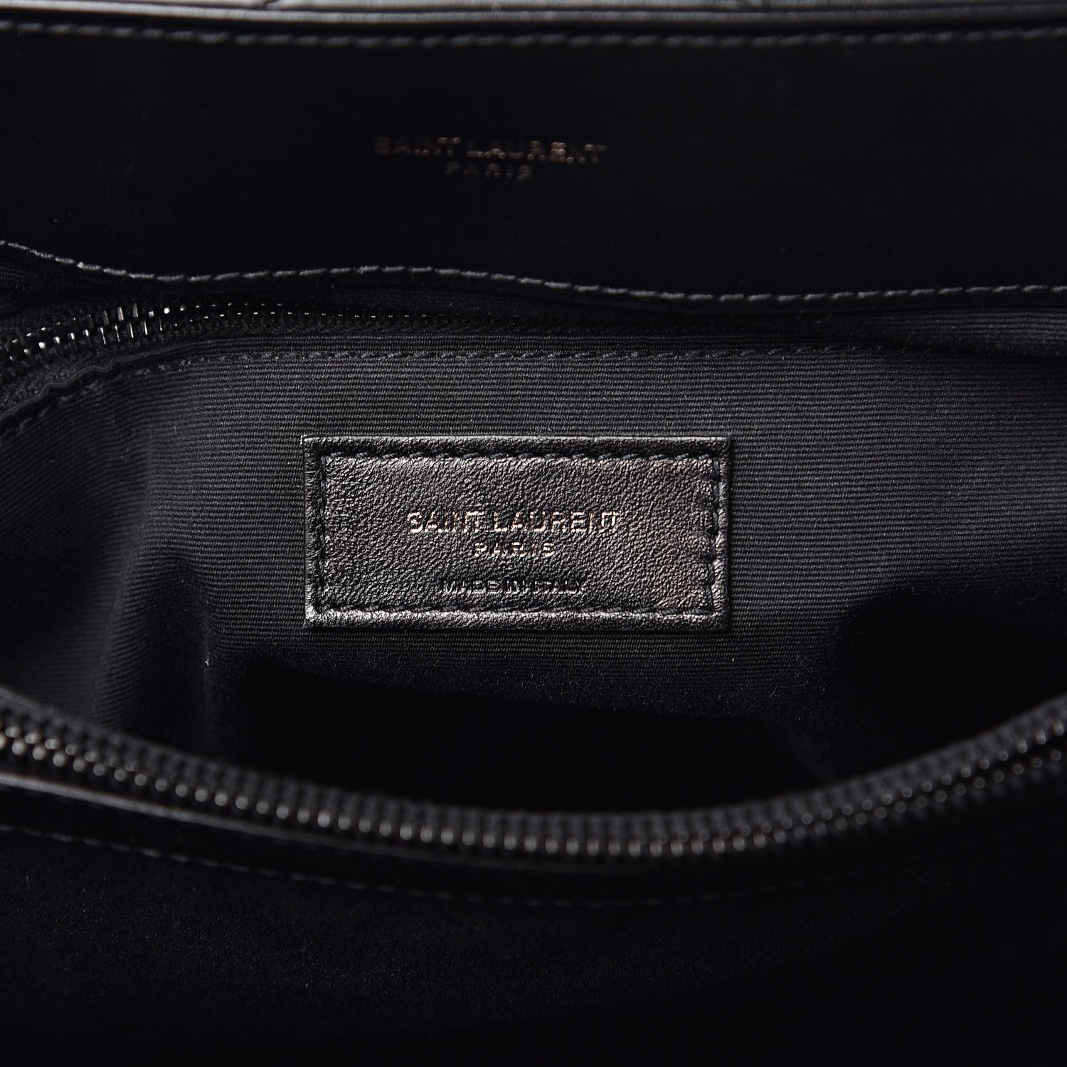 Saint Laurent Calfskin Y Quilted Monogram Medium Loulou Chain Satchel Black 8 of 12