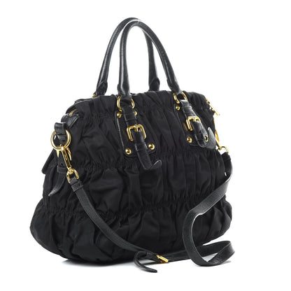 Prada Tessuto Nylon Gaufre Tote Black 3 of 16