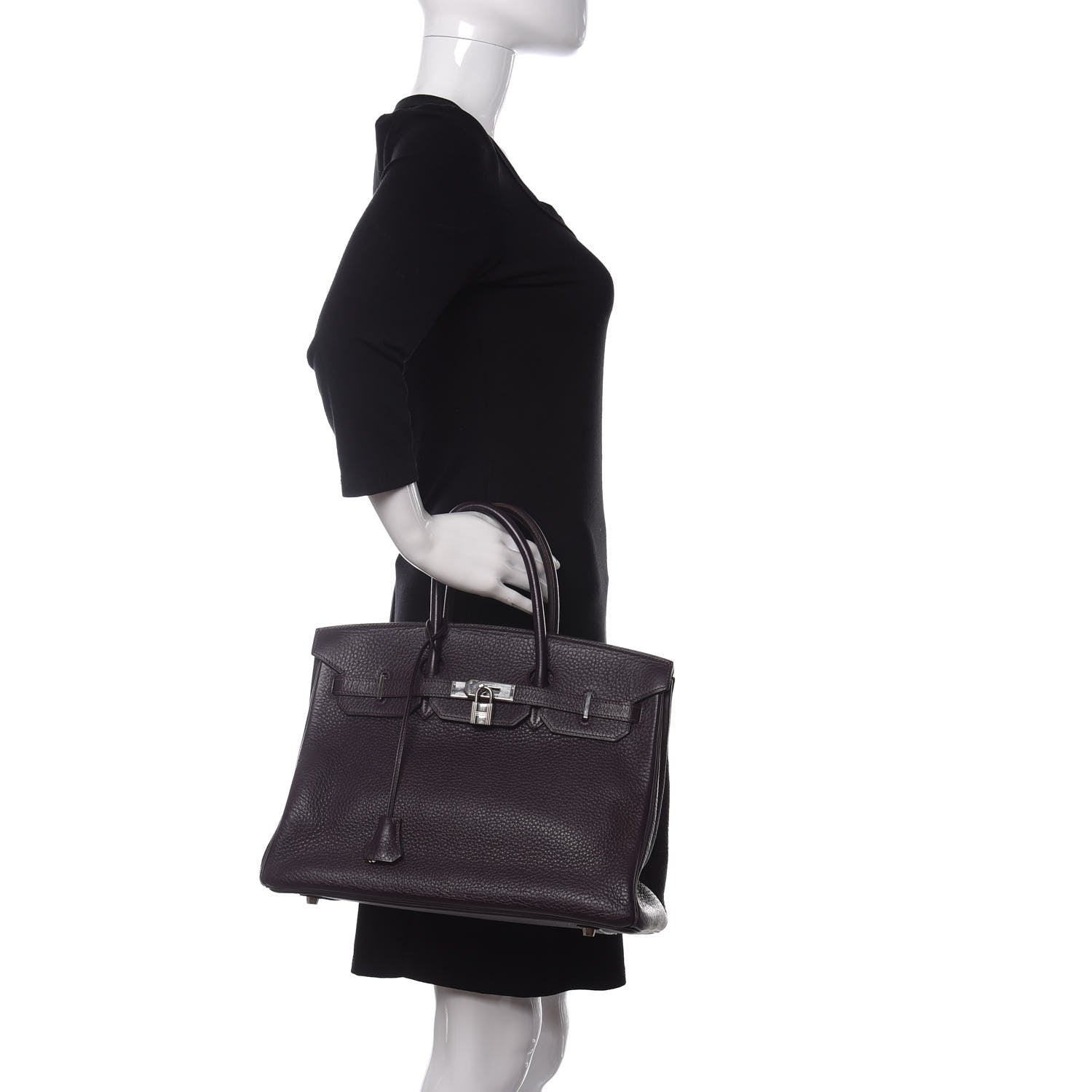 Hermes Taurillon Clemence Birkin 35 Raisin 2 of 44