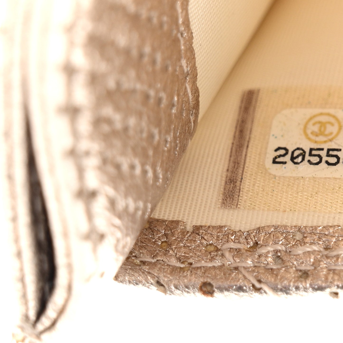 Metallic Calfskin Pixel Effect Card Holder Pink