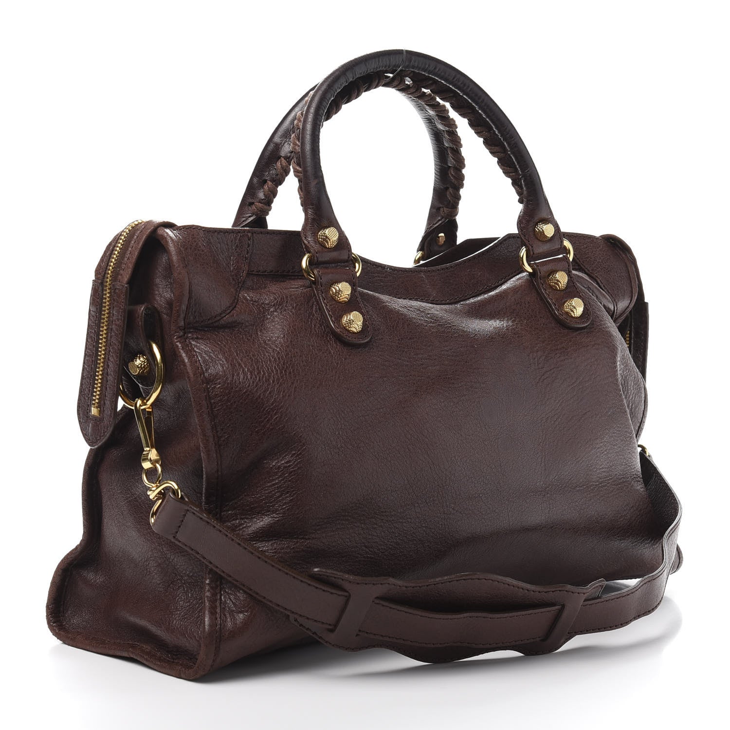 Balenciaga Agneau Giant 12 Gold Hardware City Cigare Fonce 4 of 14