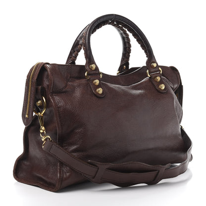 Balenciaga Agneau Giant 12 Gold Hardware City Cigare Fonce 4 of 14