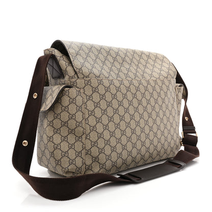 Gucci GG Plus Monogram Messenger Diaper Bag Dark Brown 3 of 16