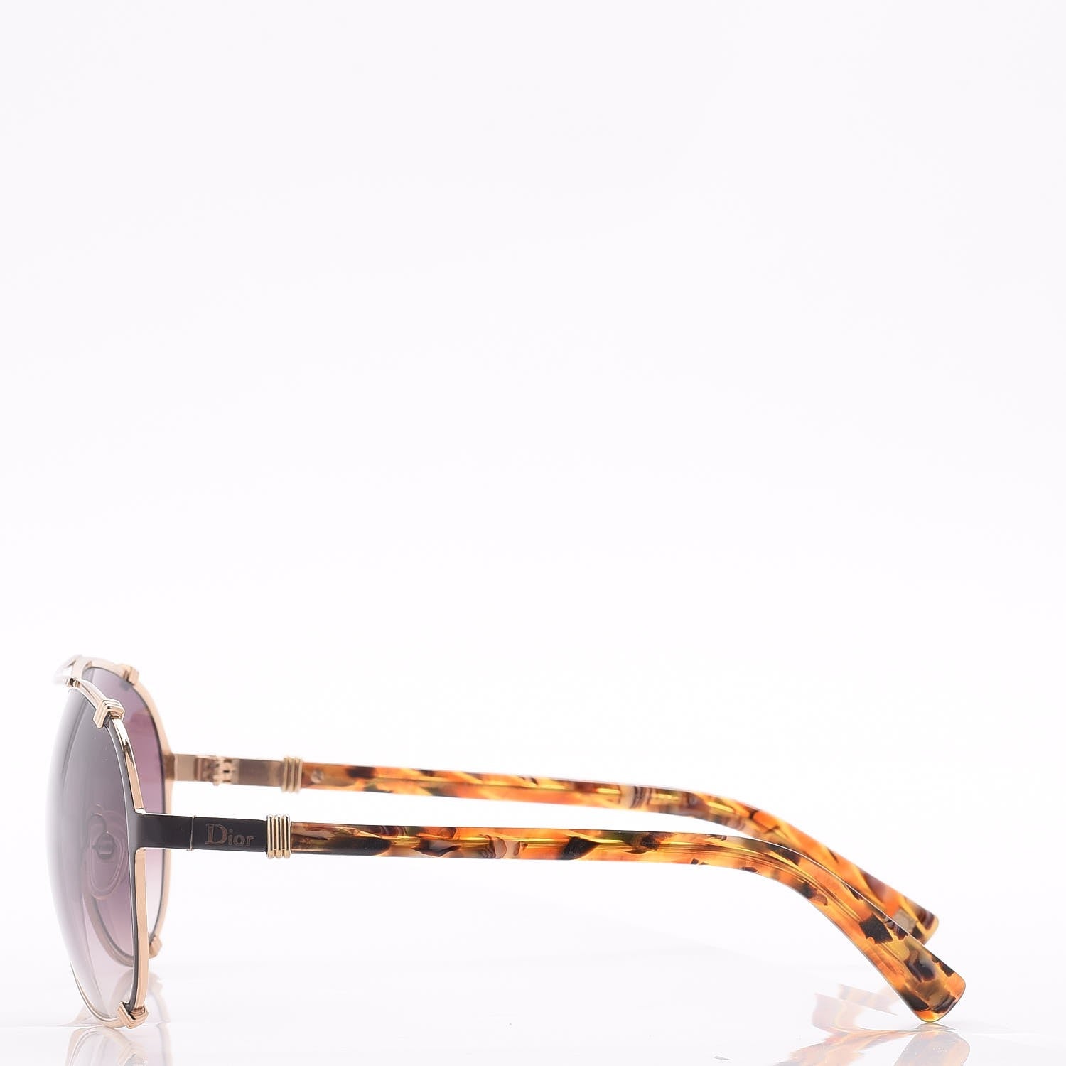Christian Dior Chicago 2 Aviator Sunglasses Gold Grey 4 of 8