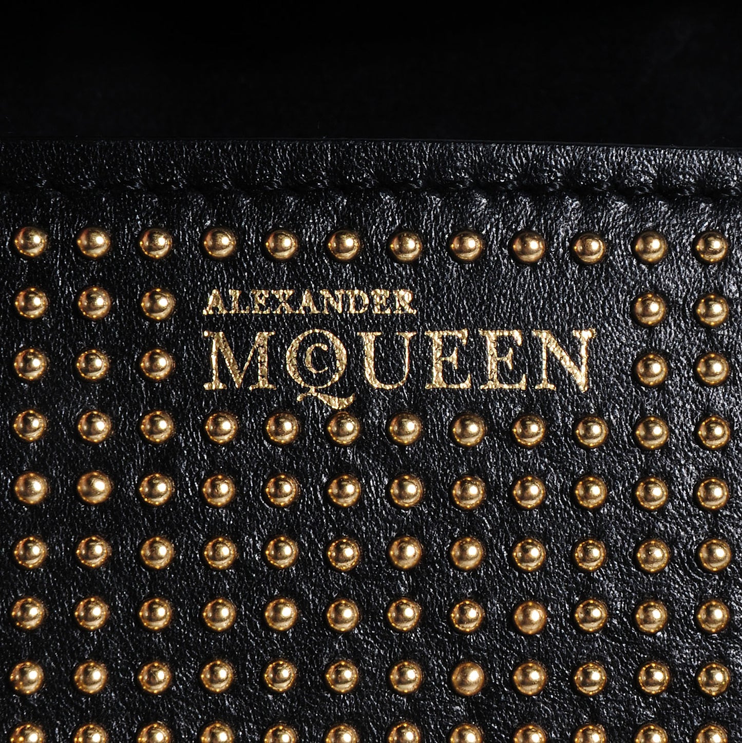 Leather Studded Mini Heroine Top Handle Bag Black