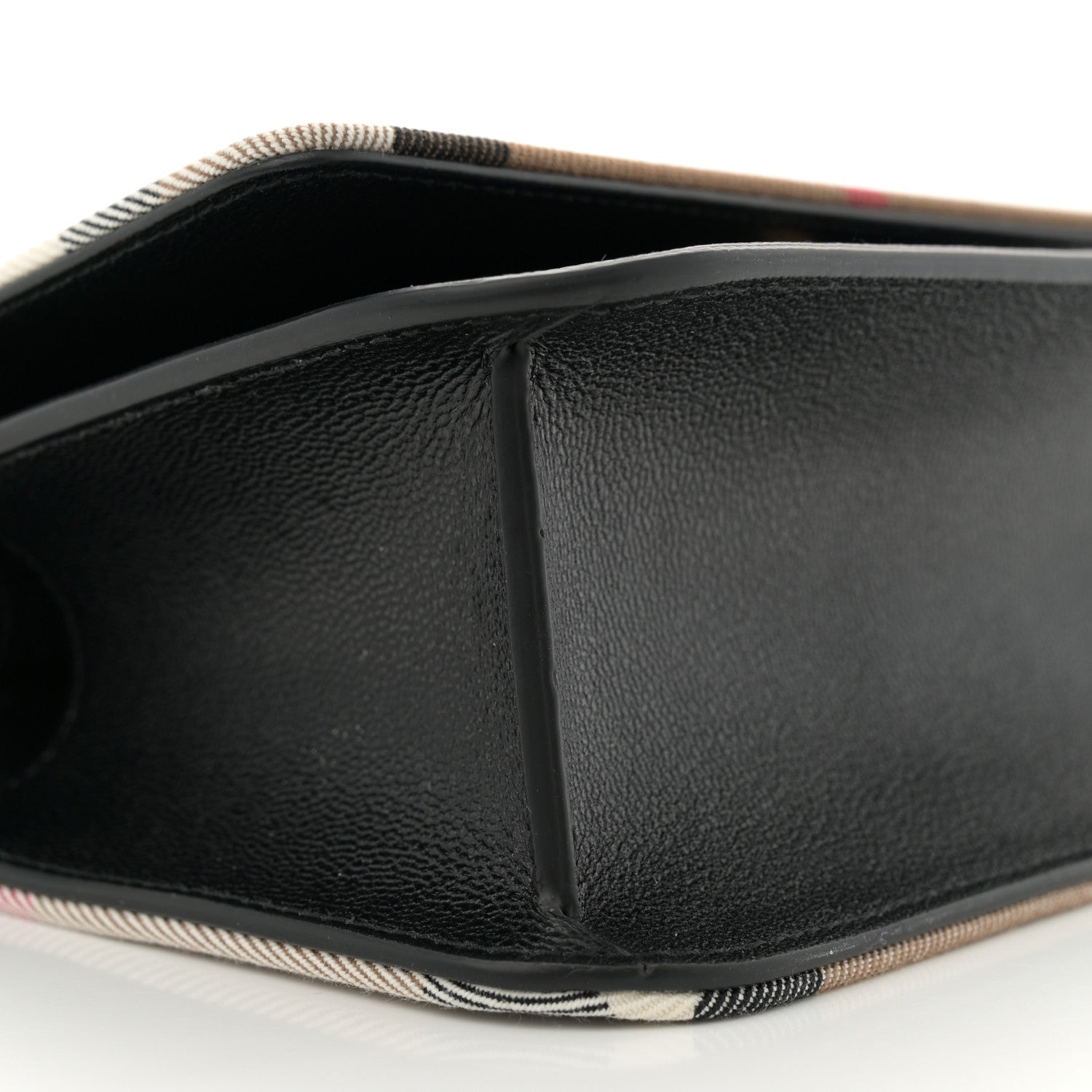 Burberry Grained Calfskin House Check Small Madison Shoulder Bag Black 8 of 9