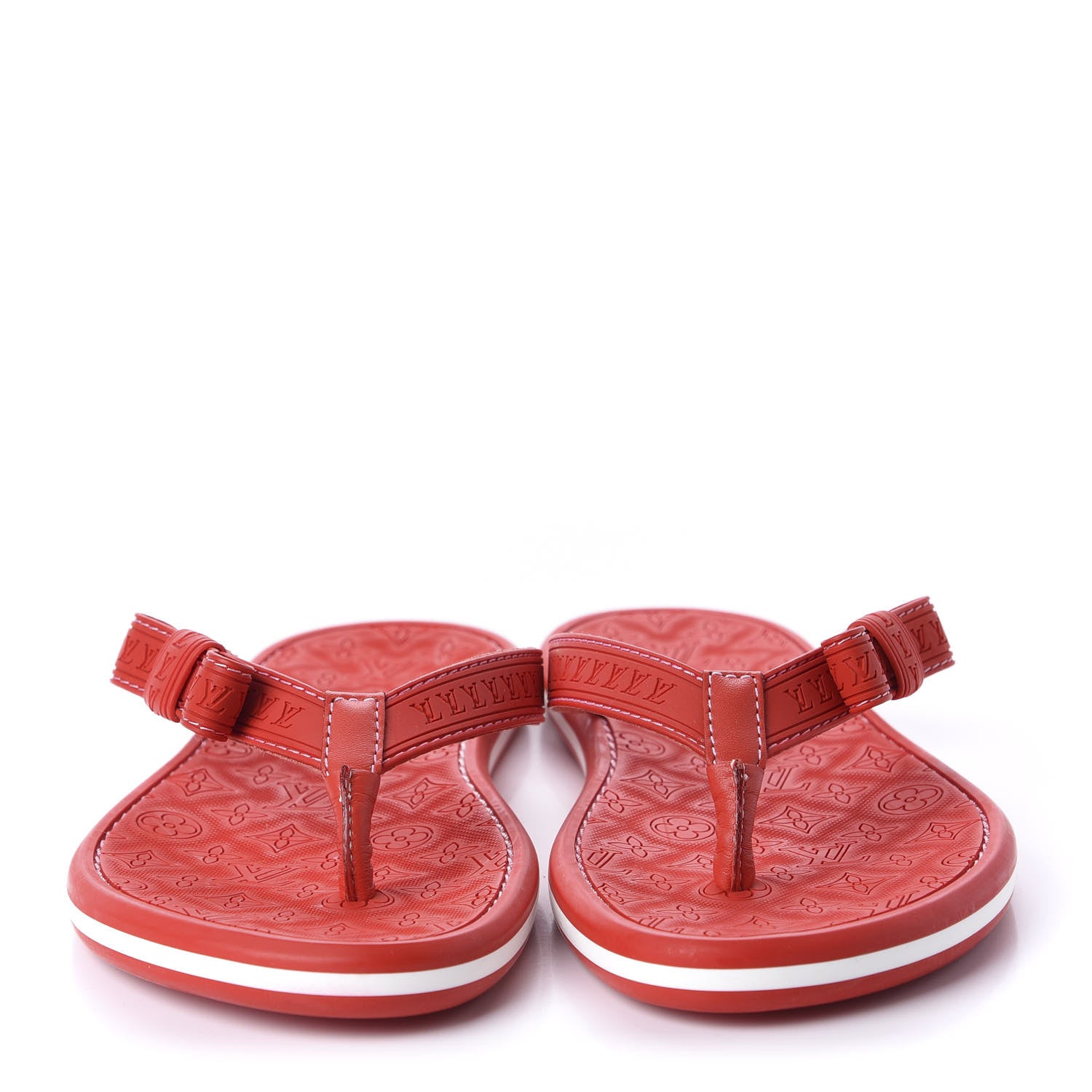 Louis Vuitton Rubber Ipanema Thong Sandals 35 Red 2 of 8