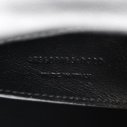 Saint Laurent Grain De Poudre Textured Mixed Matelasse Triquilt Medium Monogram Satchel Black 8 of 13