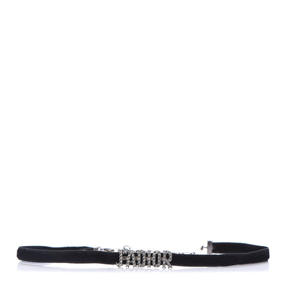 Christian Dior Velvet Crystal J’Adior Choker Necklace Black 1 of 5